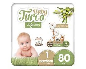 Baby Turco Doğadan 1 Numara Newborn 80 Adet