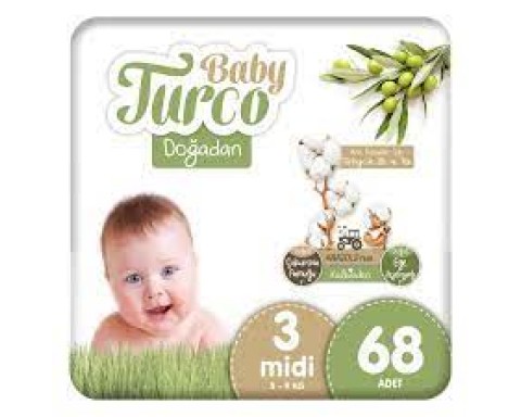 Baby Turco Doğadan 3 Numara Midi 68 Adet