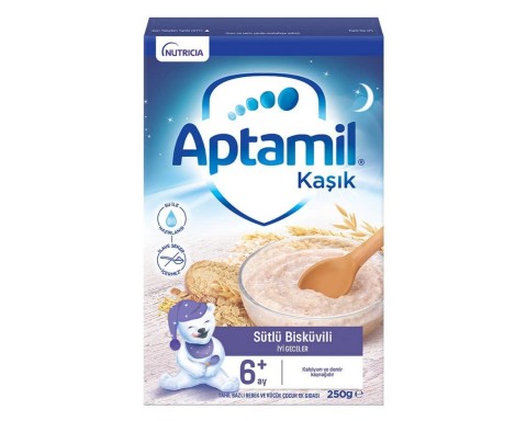 Aptamil Sütlü Bisküvili Tahıl Bazlı 6 36 Ay Kaşık Maması 250 gr