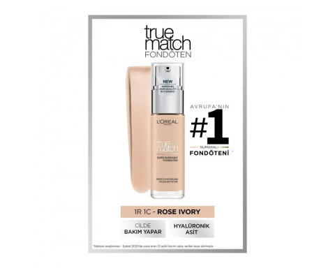 Loreal Paris True Match Fondöten 1R1c1k Ivoire R 